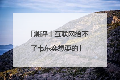 潮评丨互联网给不了韦东奕想要的